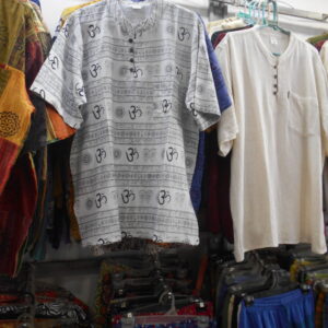 Men Cotton Laced Up Summer Kurta Shirts -Patchy white | Fashion | Kurtha For Men | Shirts For Men | Men'S Wear