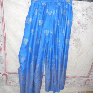 Sky Blue Long Flower Pant for Women