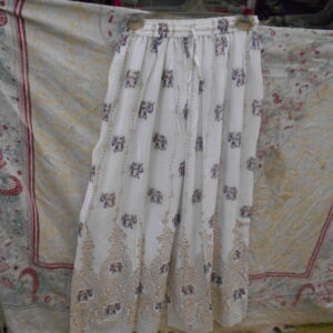 New off-white Flower Skirt Multiple Layered Design