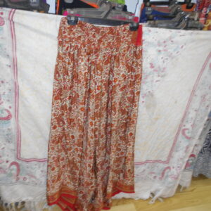 New Red Long Flower Skirt Multiple Layered Design
